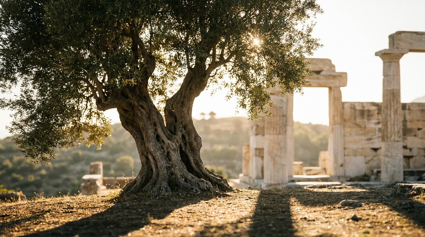 Ancient Greek olive grove