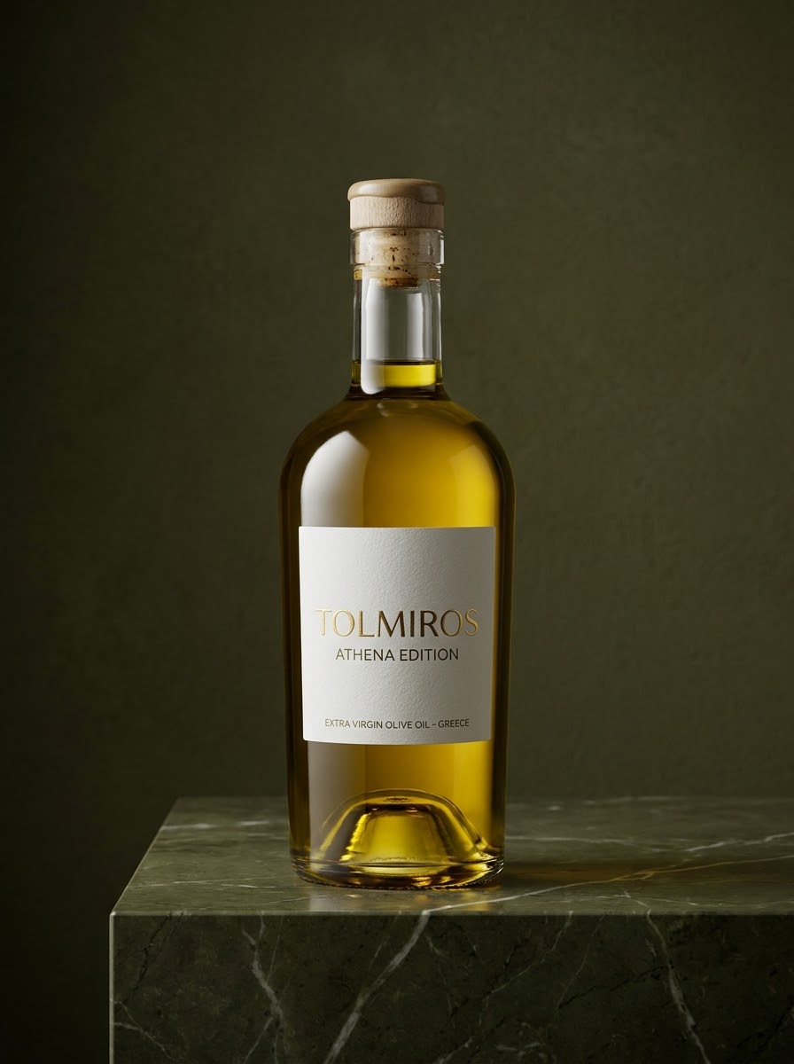 Tolmiros 'Athena' Edition olive oil bottle